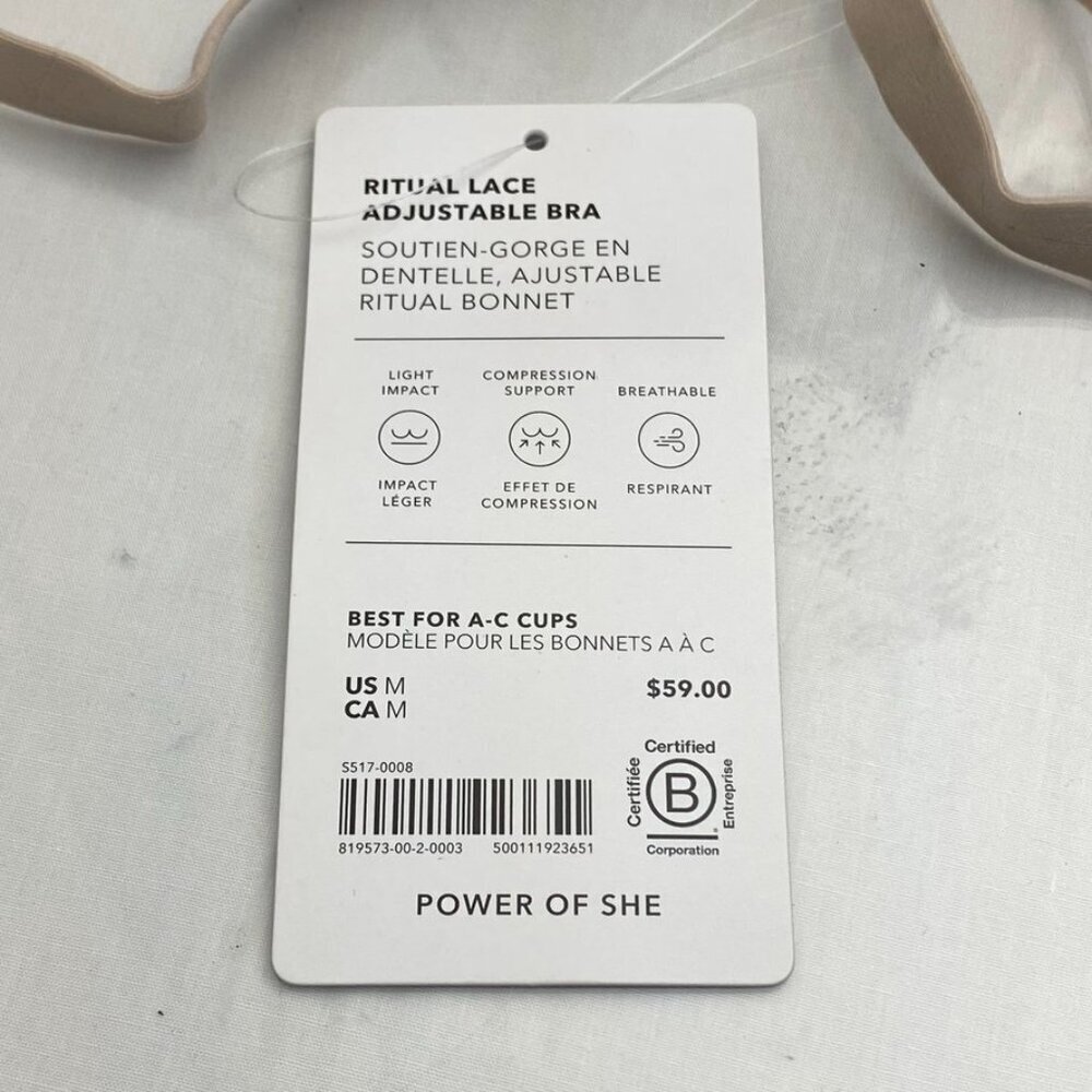 NEW Athleta Ritual Lace Adjustable Bra Light Support - Picture 10 of 11